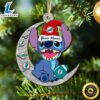 Miami Dolphins Stitch Ornament, NFL Christmas And St With Moon Ornament 2 Miami Dolphins Stitch Ornament, NFL Christmas And St With Moon Ornament