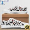 Mickey Mouse Head Black White Disney Cartoon Sneakers Low Top Canvas Shoes