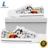 Mickey Mouse Head Pattern Low Top Converse Sneaker Style Shoes