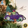 NCAA LSU TIGERS And Baby Yoda Christmas Ornament 3 NCAA LSU TIGERS And Baby Yoda Christmas Ornament