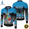 Santa Grinch Carolina Panthers Sitting on Buccaneers Falcons Saints Toilet Christmas Gift For Panthers Fans Fleece Bomber Jacket rmydec.jpg