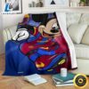 Barcelona Mickey Fleece Blanket For Soccer Fans 1