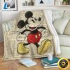 Book Page Mickey Fleece Blanket For Bedding Decor