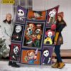 Chibi Horror Characters Blanket Movie Character Gift Halloween Scary Movie Custom Name klorpj.jpg