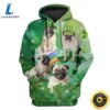 Cute Pugs Dog Saint Patricks Day Over Print 3d Zip Hoodie 3 Cute Pugs Dog Saint Patricks Day Over Print 3d Zip Hoodie
