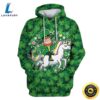 Green Man Riding Unicorn Custom T Shirt Hoodies Apparel