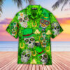 Green Sugar Skull St Patricks Day Trendy Hawaiian Shirt For krktfz.jpg