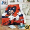 Mickey Plays Broncos Fleece Blanket For Football Fans 1