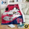 Mickey Plays Cardinals Fleece Blanket For Baseball Fans 1