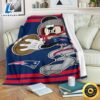 Mickey Plays Patriots Fleece Blanket For Football Fans 1