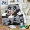 Mickey Plays Raiders Fleece Blanket For Football Fans 1