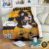 Mickey Plays Steelers Fleece Blanket For Football Fans 1