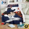 Mickey Plays Tigers Fleece Blanket For Baseball Fans 1
