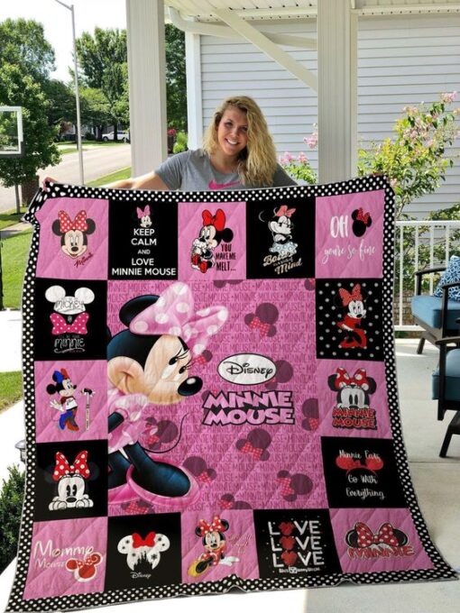 Minnie Mouse Disney Cute Minnie Mouse Minnie Mouse Love Quilt Blanket