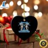 NBA Golden State Warriors Logo Black Metallica Heart Shaped Ornament