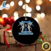 NBA Golden State Warriors Logo Black Metallica Round Ornament