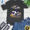 NFL Baltimore Ravens Mickey Mouse Donald Duck Goofy Football Shirt 3 NFL Baltimore Ravens Mickey Mouse Donald Duck Goofy Football Shirt Tee