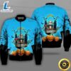 NFL Los Angeles Chargers Jack Skellington Bomber Jacket 3 NFL Los Angeles Chargers Jack Skellington Bomber Jacket