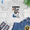 NFL Oakland Raiders Mickey Mouse Disney Super Bowl Football T Shirt Tee