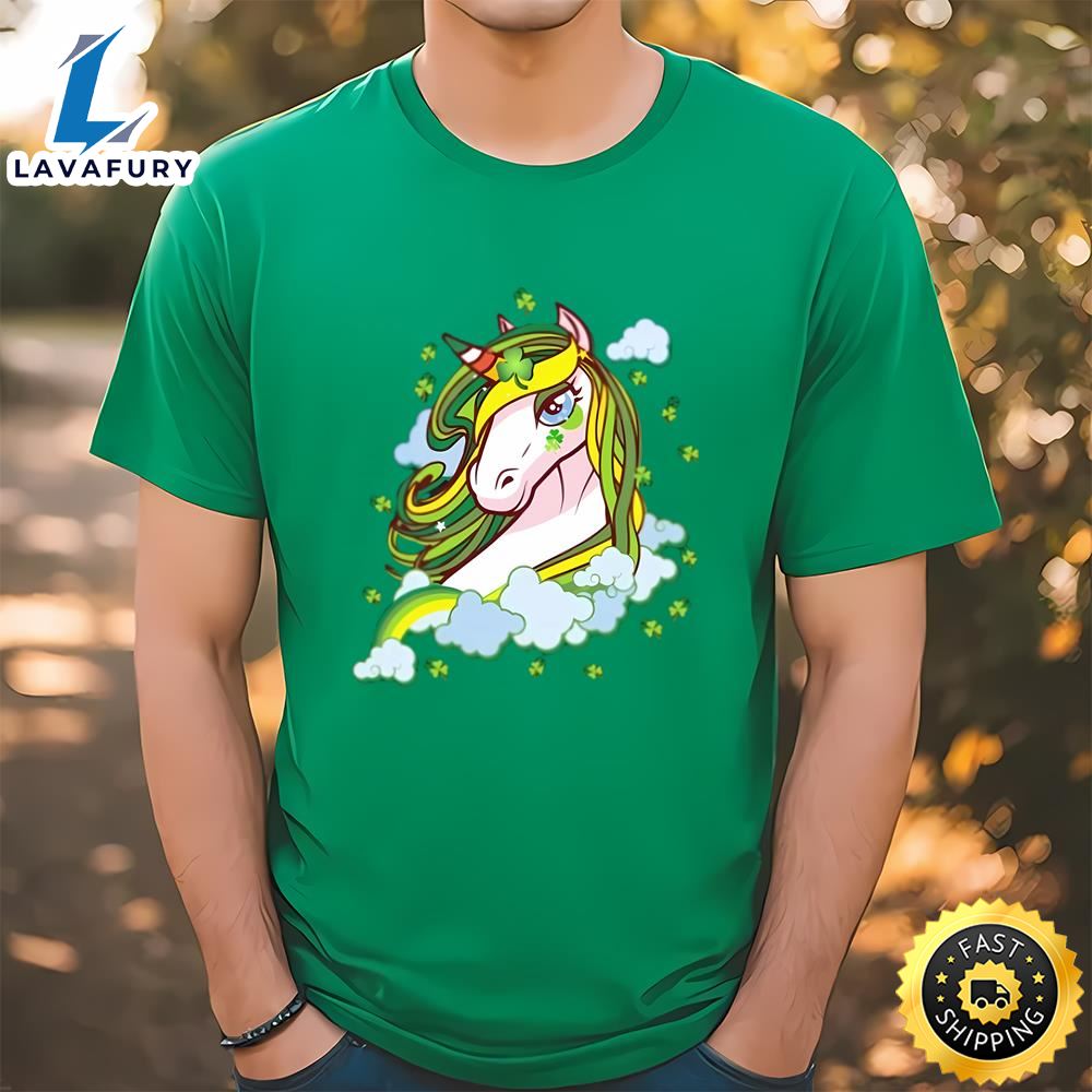 St Patricks Day Unicorn Leprechaun Lepricorn T-Shirt