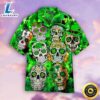 Sugar Skull St Patrick's Day Trendy Hawaiian Shirt For