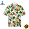 Tropical Hibiscus St Patrick's Day Trendy Hawaiian Shirt Irish Shamrock 3D