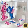 3d Cartoon Lilo And Stitch Love Shower Curtain Set Waterproof Bath Toilet Cover Rug 3 3d Cartoon Lilo And Stitch Love Shower Curtain Set Waterproof Bath Toilet Cover Rug