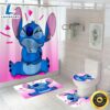 3d Cartoon Lilo And Stitch Shower Curtain Set Waterproof Bath Toilet Cover Rug 3 3d Cartoon Lilo And Stitch Shower Curtain Set Waterproof Bath Toilet Cover Rug