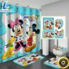 3d Cartoon Mickey Shower Curtain Set Waterproof Bath Toilet Cover Rug 2 3d Cartoon Mickey Shower Curtain Set Waterproof Bath Toilet Cover Rug
