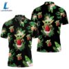 Baby Yoda Hugging Apples Seamless Tropical Green Leaves On Black Polo Shirt 3 Baby Yoda Hugging Apples Seamless Tropical Green Leaves On Black Polo Shirt