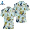 Baby Yoda Hugging Kiwis Blue Seamless Tropical Colorful Flowers On Teal Polo Shirt 2 Baby Yoda Hugging Kiwis Blue Seamless Tropical Colorful Flowers On Teal Polo Shirt