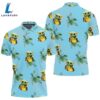 Baby Yoda Hugging Peaches Seamless Tropical Green Leaves On Teal Polo Shirt 3 Baby Yoda Hugging Peaches Seamless Tropical Green Leaves On Teal Polo Shirt