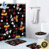 Big Ear Mickey Waterproof Shower Curtain Toilet Lid Cover Bath Mat Rug 3 Big Ear Mickey Waterproof Shower Curtain Toilet Lid Cover Bath Mat Rug