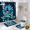 Black Lilo & Stitch Waterproof Shower Curtain Bathroom Mat Rug Toilet Cover Mat 2 Black Lilo Stitch Waterproof Shower Curtain Bathroom Mat Rug Toilet Cover Mat
