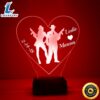 Bonnie Clyde Love Heart Personalized Free Led Night Lamp