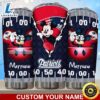 Custom New England Patriots Mickey Number Caro Pattern Tumbler