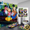 Cute Mickey Waterproof Shower Curtain Bath Toilet Cover Set 2 Cute Mickey Waterproof Shower Curtain Bath Toilet Cover Set