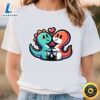 Dinosaur Couple Cartoon Valentine T-Shirt 3 Dinosaur Couple Cartoon Valentine T Shirt