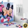 Disney Cartoon Mickey Minie Mouse Love Kiss Shower Curtain Sets Bathroom Sets