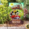 Disney Mickey Minnie Riding Car2 Double Sided Printing Garden Flag