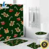 Disney Mickey Mouse Christmas Mickey And Minnie Green 7 Shower Curtain Non-Slip Toilet Lid Cover Bath Mat - Bathroom Set Fans Gifts 2 Disney Mickey Mouse Christmas Mickey And Minnie Green 7 Shower Curtain Non Slip Toilet Lid Cover Bath Mat Bathroom Set Fans Gifts