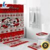 Disney Mickey Mouse Christmas Mickey And Minnie Red 2 Shower Curtain Non-Slip Toilet Lid Cover Bath Mat - Bathroom Set Fans Gifts 2 Disney Mickey Mouse Christmas Mickey And Minnie Red 2 Shower Curtain Non Slip Toilet Lid Cover Bath Mat Bathroom Set Fans Gifts