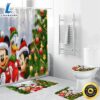 Disney Mickey Mouse Christmas Mickey Friends 4 Shower Curtain Non-Slip Toilet Lid Cover Bath Mat - Bathroom Set Fans Gifts 3 Disney Mickey Mouse Christmas Mickey Friends 4 Shower Curtain Non Slip Toilet Lid Cover Bath Mat Bathroom Set Fans Gifts