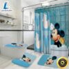 Funny Mickey Mouse In The Bathroom Printed Shower Curtain Set 2 Funny Mickey Mouse In The Bathroom Printed Shower Curtain Set