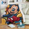 Graphic Art Mickey Mouse Fleece Blanket Gift For Fan