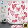Hearts Pattern Shower Curtain Valentine Decor Happy Valentines Day Bathroom Decor Gift For Family 3 Hearts Pattern Shower Curtain Valentine Decor Happy Valentines Day Bathroom Decor Gift For Family