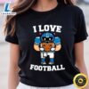 I Love Football Valentine Day T-Shirt 2 I Love Football Valentine Day T Shirt Tee