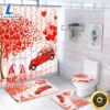 Ikfashoni 4 Pcs Valentine Shower Curtain Set With Non 3 Ikfashoni 4 Pcs Valentine Shower Curtain Set With Non
