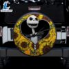 Jack Skellington Nightmare Before Christmas Sunflower Zipper Car Spare Tire Covers Gift For Campers