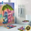 Lilo And Angel Stitch Print Shower Curtain Bath Math Toilet Lid Cover Mat 3 Lilo And Angel Stitch Print Shower Curtain Bath Math Toilet Lid Cover Mat